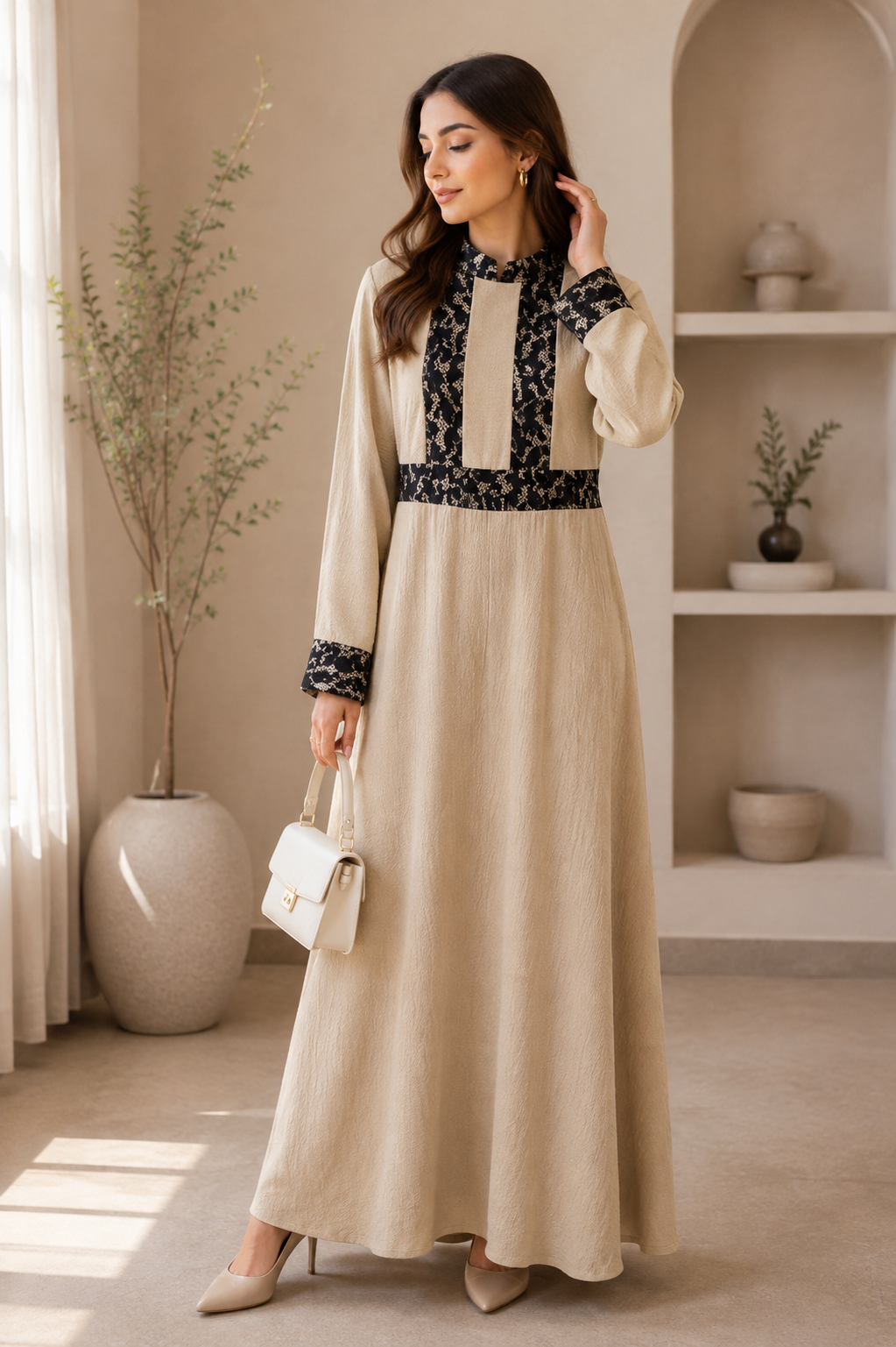beige-bloom-panel-abaya