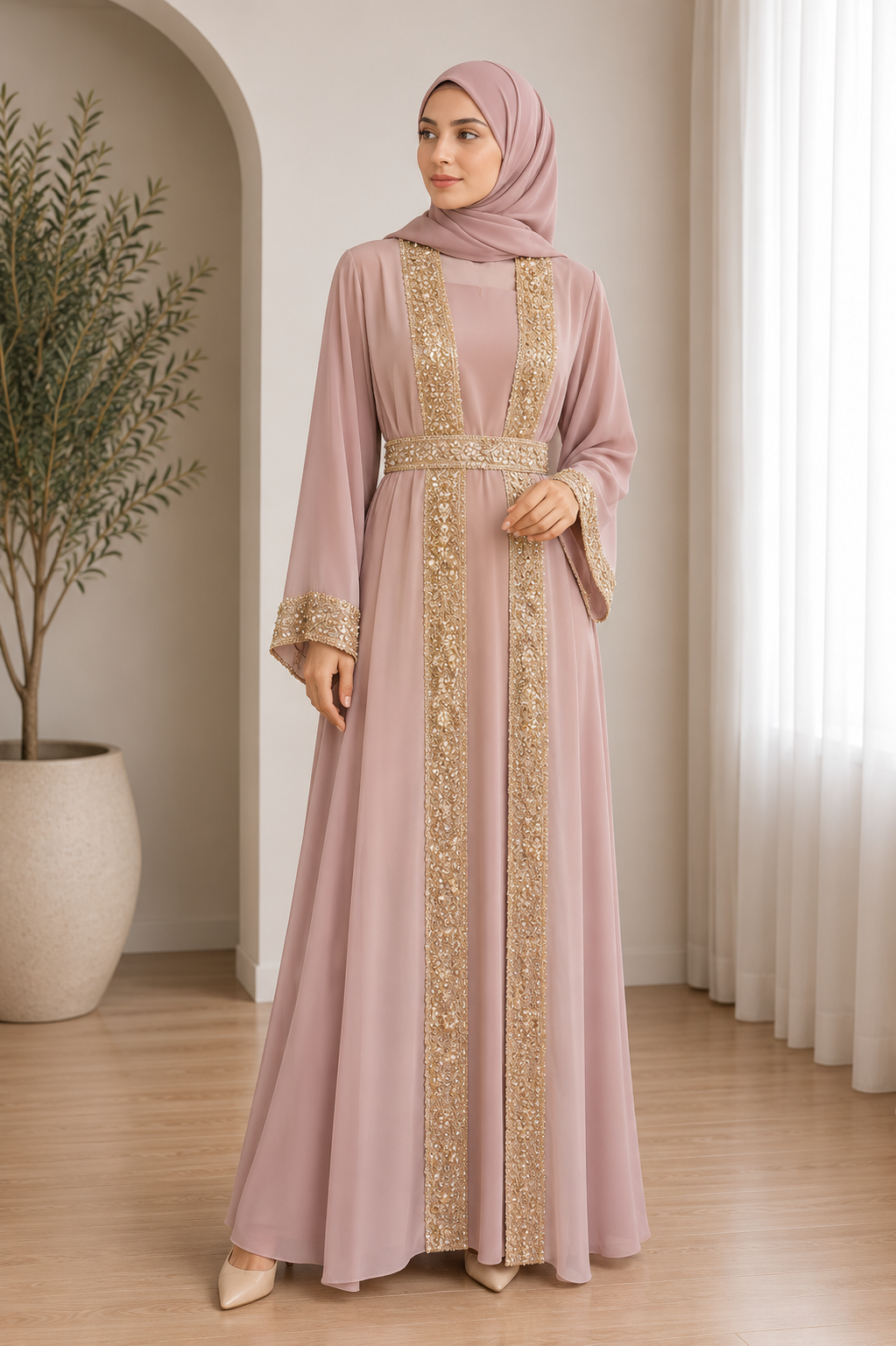 blush-gold-embellished-belted-abaya