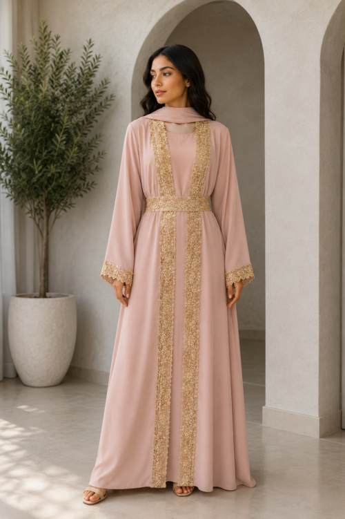 Blush Gold Lace Two Piece