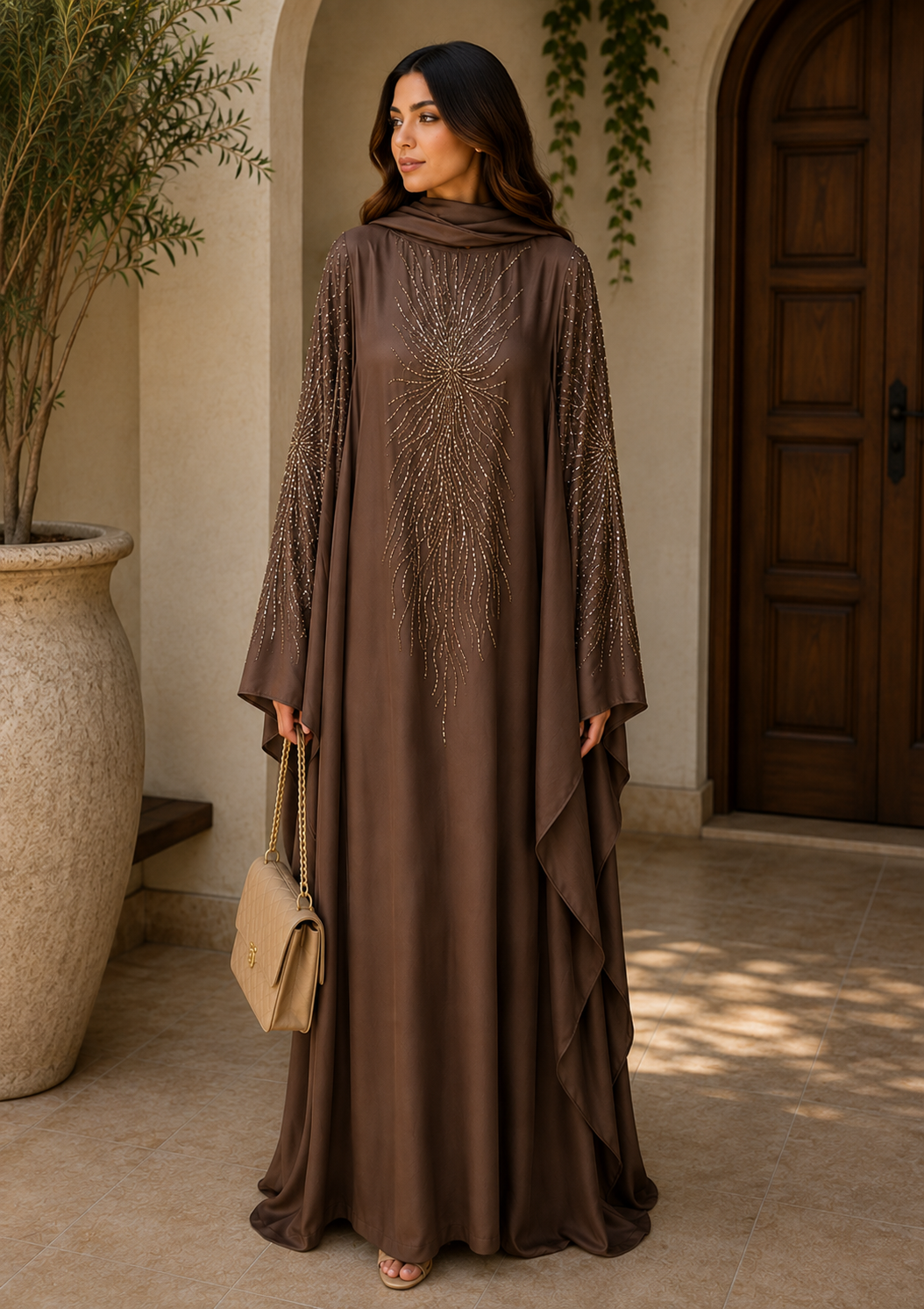 bronze-sunburst-beaded-kaftan-abaya