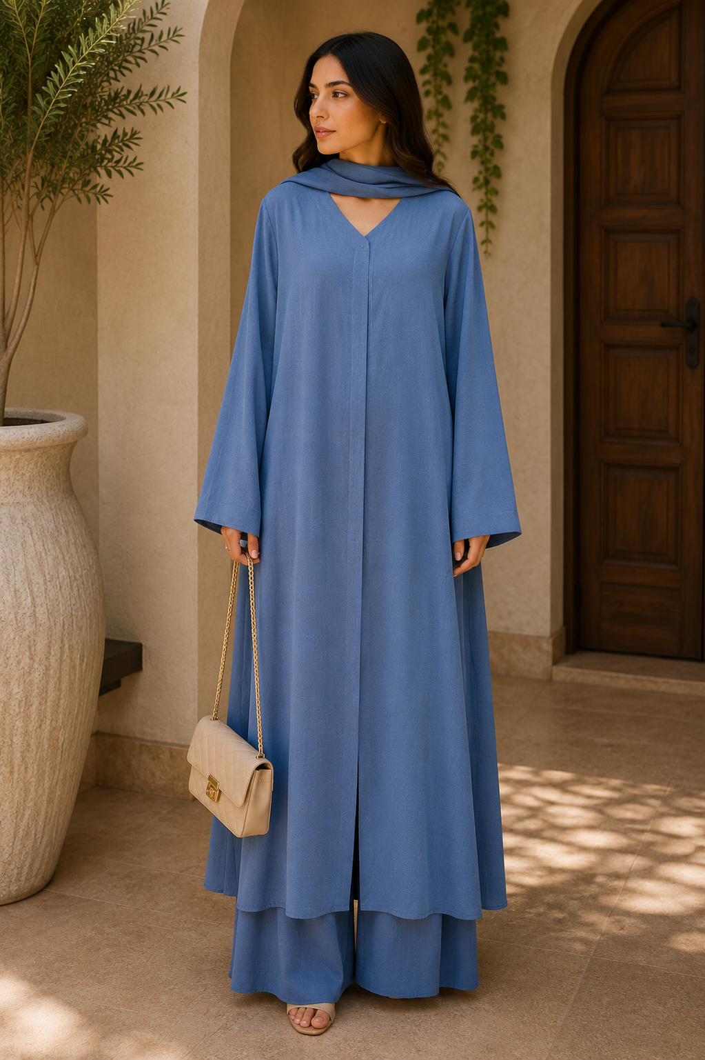 cornflower-cutout-tunic-palazzo-set