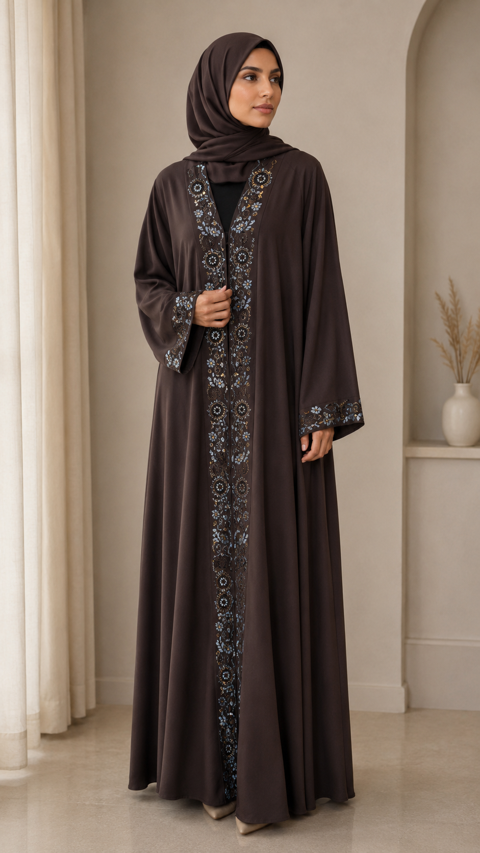 espresso-medallion-embroidered-party-abaya