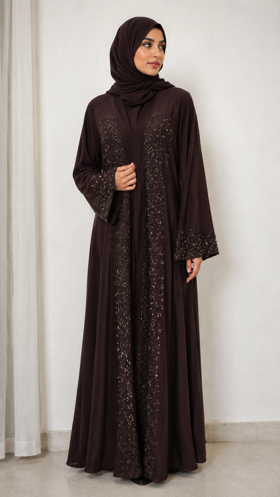 espresso-sequin-panel-party-abaya