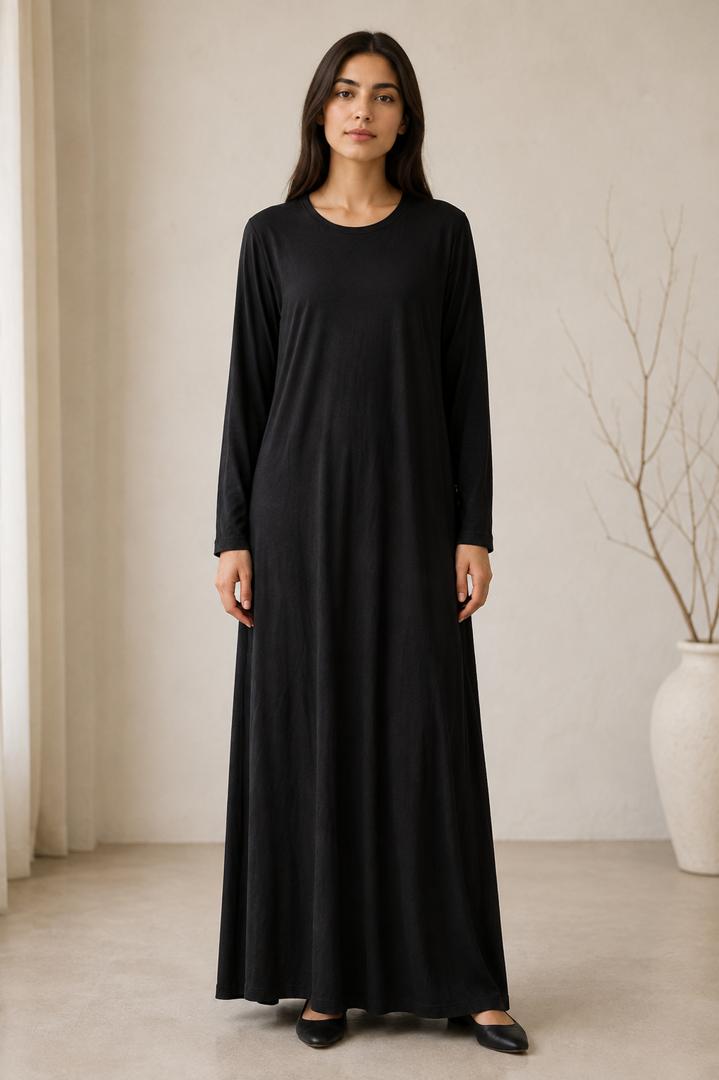 essential-black-stretch-maxi-dress