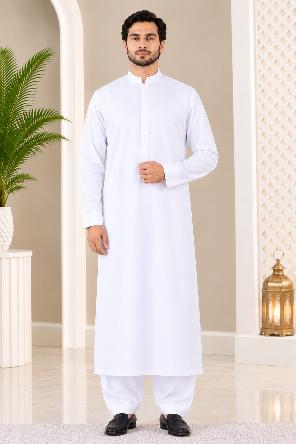 classic-white-band-collar-kurta-set