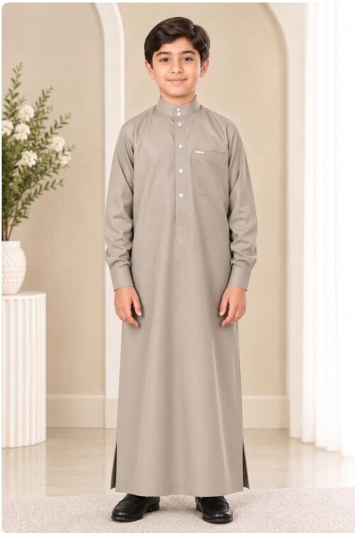 Little Stone Grey Button Down Kameez