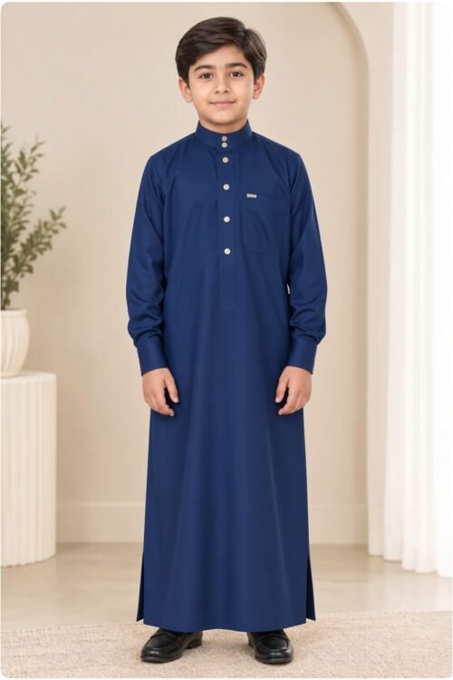 Little Navy Button Down Kameez