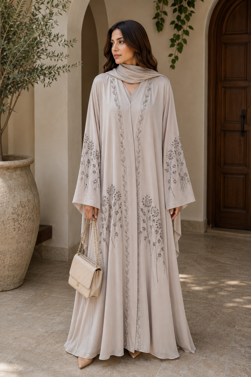 ivory-beaded-floral-kaftan-abaya