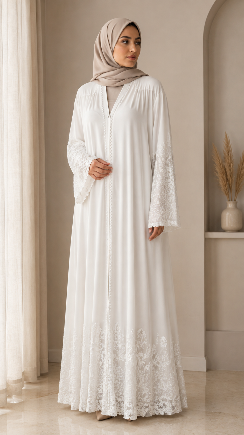 ivory-lace-hem-beaded-party-abaya