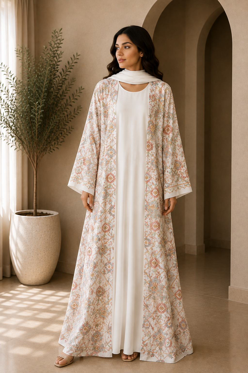 ivory-mosaic-print-two-piece