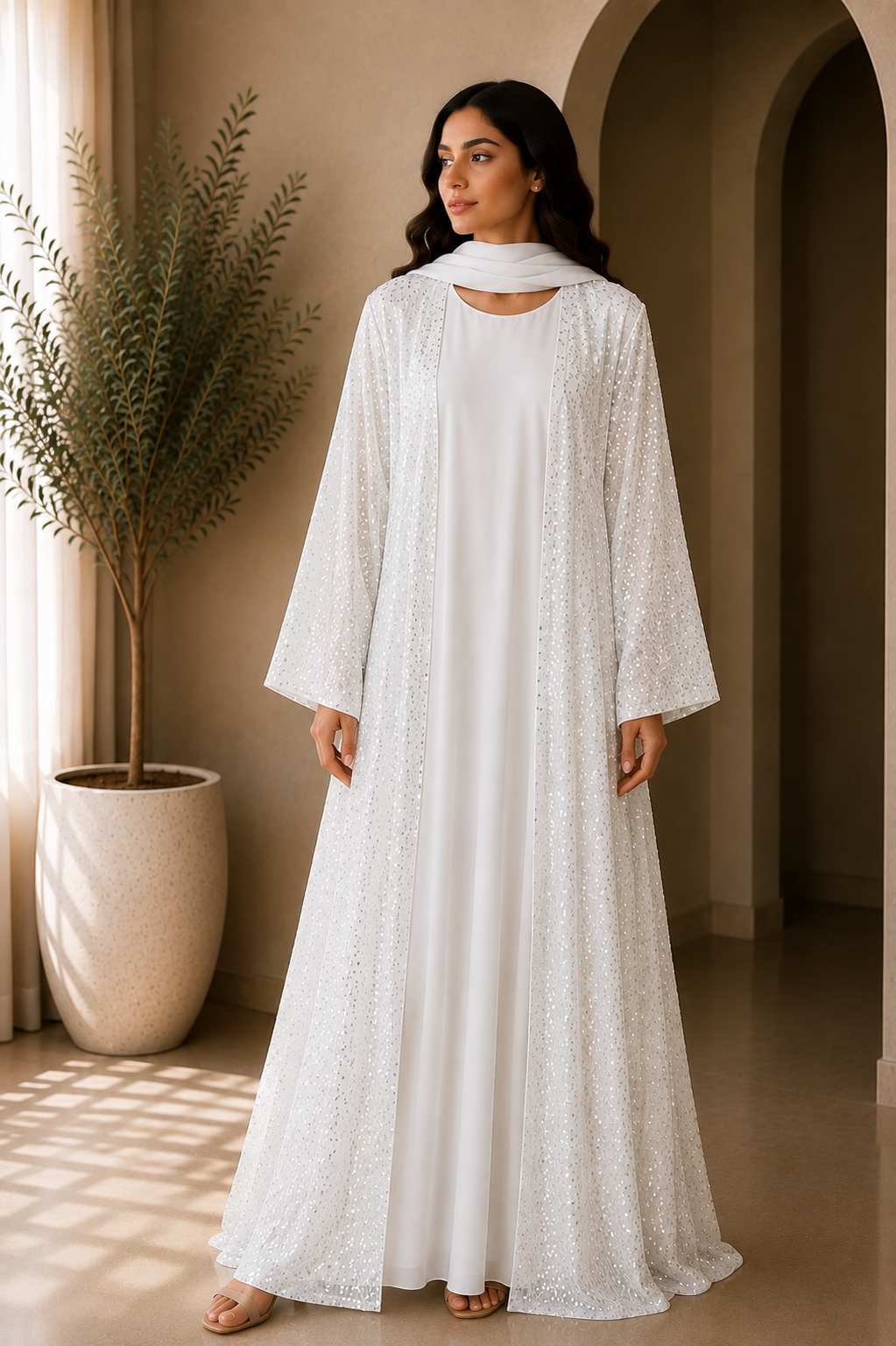 ivory-shimmer-two-piece-abaya