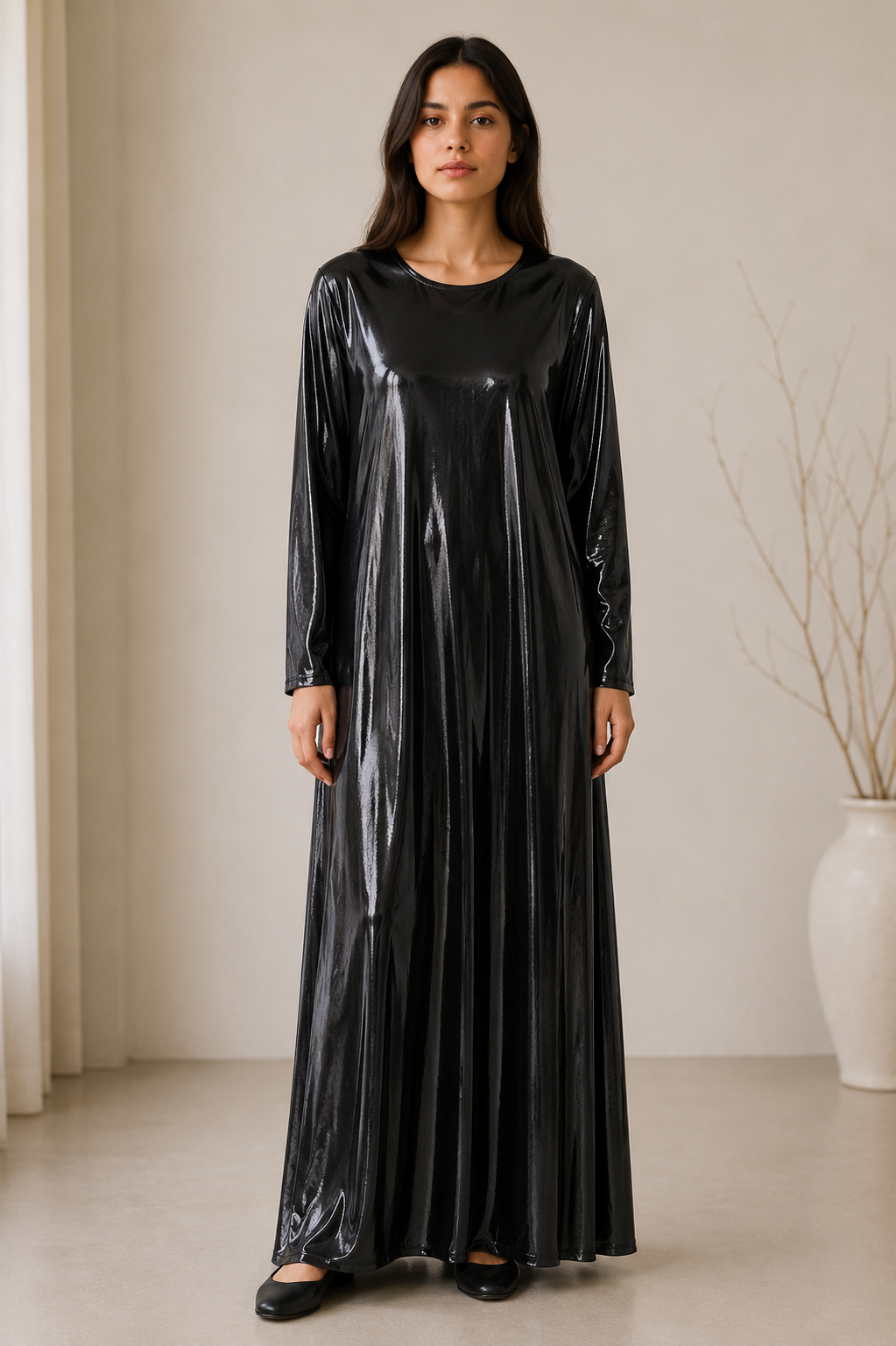 noir-shine-flowy-maxi-dress