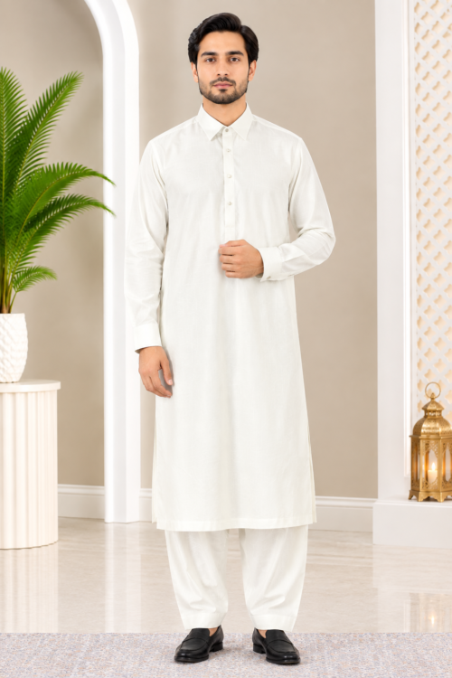 Off-White Classic Collar Button Down Thobe Set