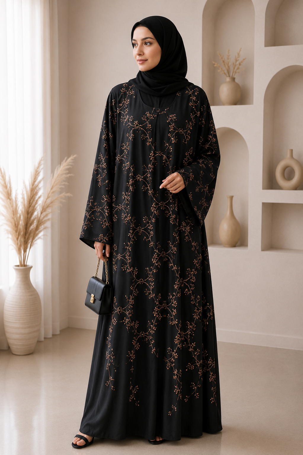 onyx-gold-vine-scatter-abaya
