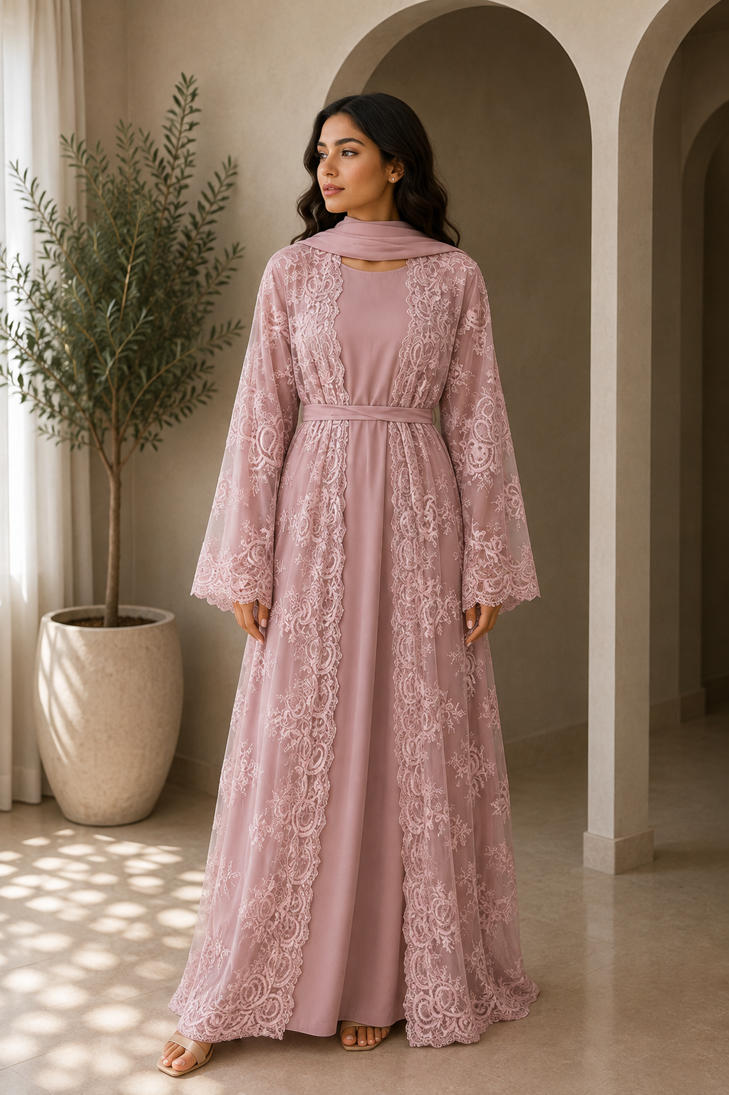 rosewood-lace-belted-two-piece