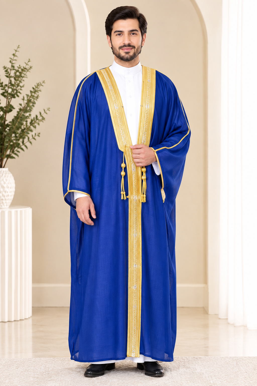 royal-blue-gold-trimmed-bisht