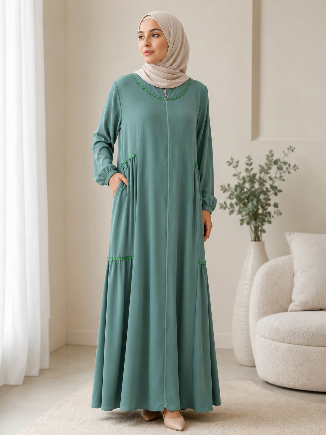 sage-green-zip-front-turkish-abaya