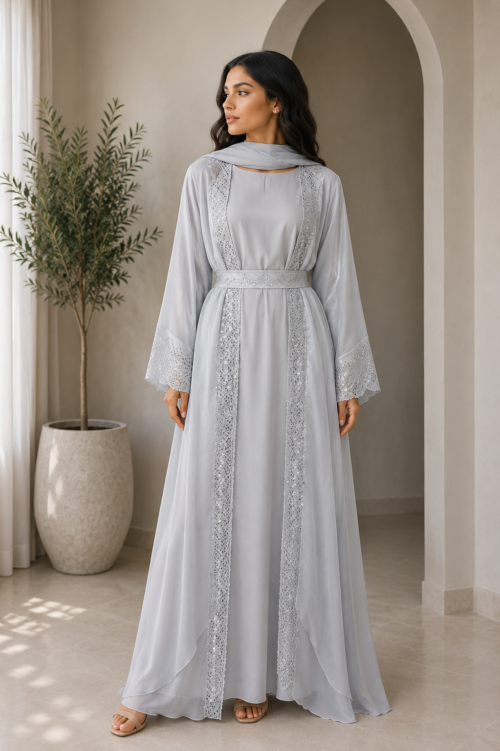 Silver Mist Lace Two Piece