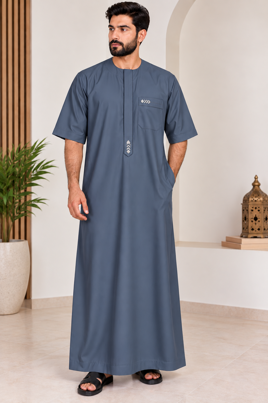 sudani-half-sleeve-thobe-steel-blue