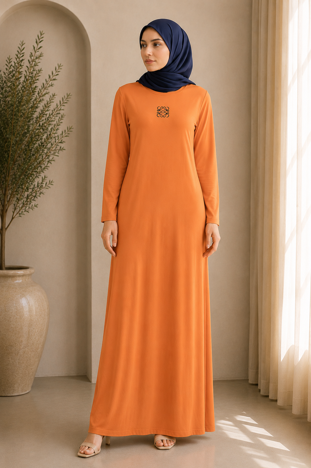 sunset-orange-emblem-maxi-dress