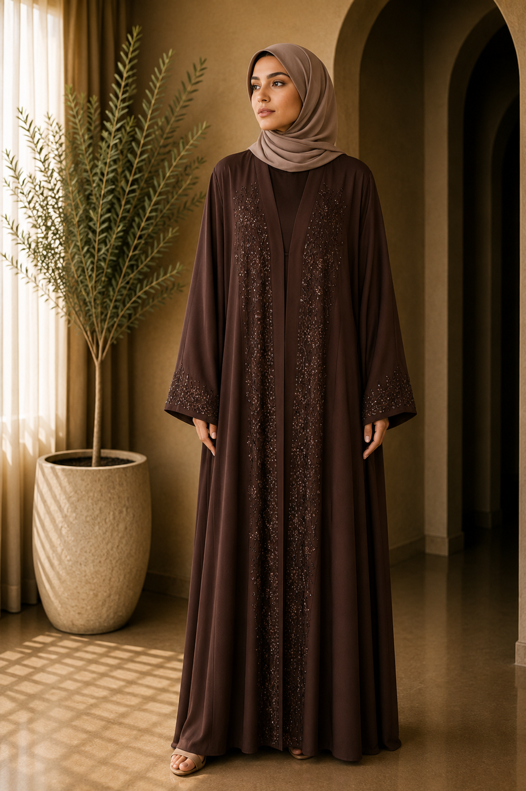 the-cocoa-beaded-cascade-abaya