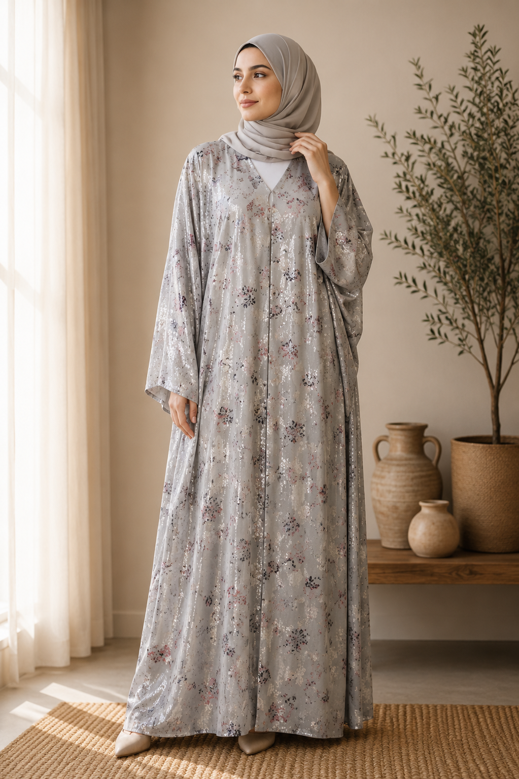the-grey-ditsy-floral-kaftan
