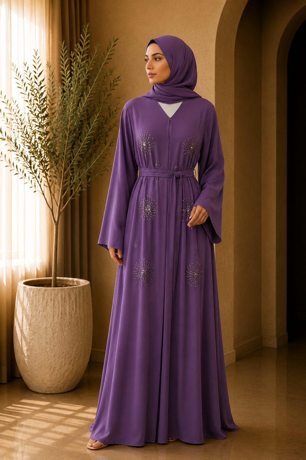 the-violet-starburst-belted-abaya