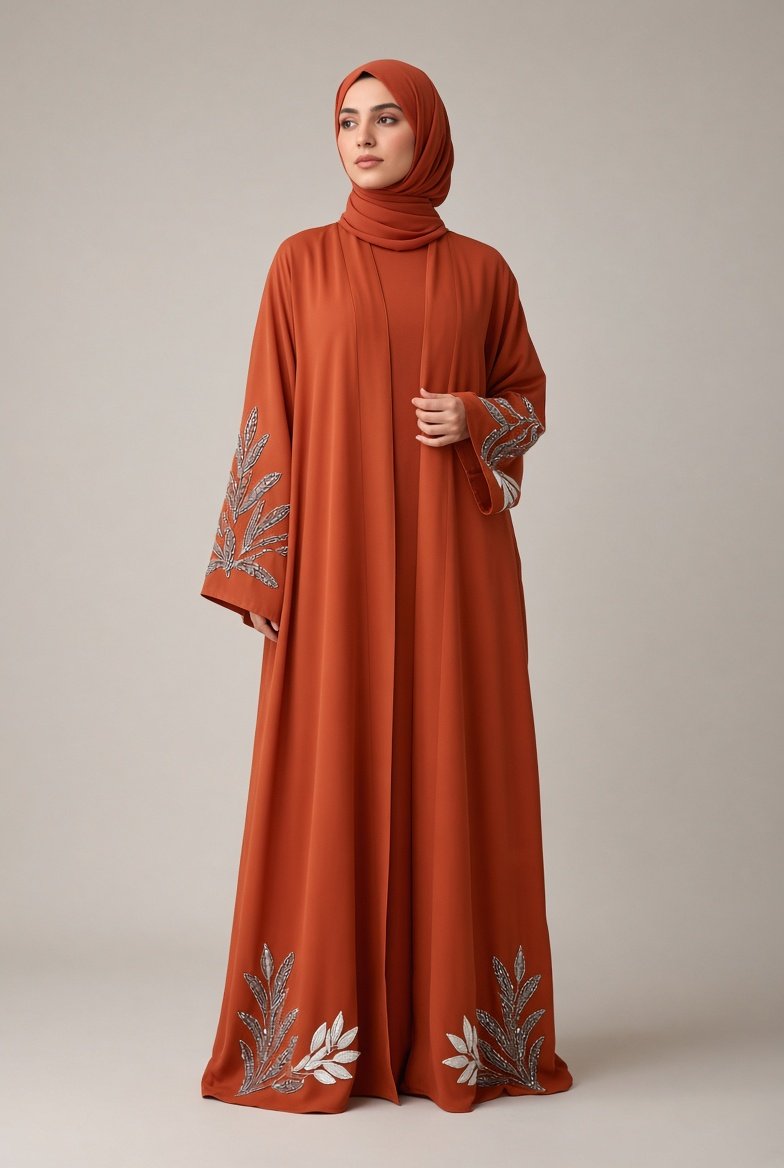 terracotta-leaf-hem-flowing-set-with-hijab